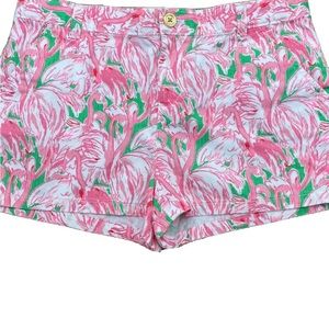 Lilly Pulitzer Shorts Size 4 The Walsh Pink Flamingo Shorts 🦩 3”Inseam P…